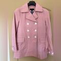 J. Crew Jackets & Coats | Jcrew Womens Spring Cotton Jacket Pea Coat Pink 00 | Color: Pink | Size: 00