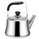 Whistling Kettle Kitchen Stove Top Whistling Tea Kettle 304 Stainless Steel Teapot Water Kettle with Anti-Heat Handle Kettle Stainless Steel Kettle (Color : Stainless Steel Color, Size : 3L)
