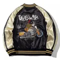 Sukajan Souvenir Ball Brodé Dragon Jacket for Men Hip Hop Streetwear Ball Motos Combadt