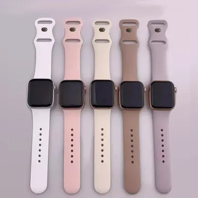 Silikon armband für Apple Uhren armband 45mm 44 mm 46mm 40mm 41mm 49mm 38 42 Correa Armband iwatch Serie 6 ultra 2 7 8 9 se 10 Band Image