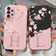 Für Samsung Galaxy A32 4g ein 32 5g Telefon Cover rosa Buchstaben niedlichen Blumen Muster Shell