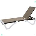 Ebern Designs Oxable Aluminum Outdoor Lounge Chair in White | 37.4 H x 77.2 W x 22.78 D in | Wayfair E92E473DCB0147599562D6E9114249EE