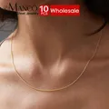 eManco 10 pezzi collana a catena fine in acciaio inossidabile placcato oro collare da donna regalo gioielleria raffinata commercio all'ingrosso fai da te