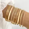 1 Set di braccialetti Color oro Punk per le donne braccialetti con ciondoli alla moda braccialetti