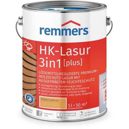 HK-Lasur 3in1 [plus] pinie/lärche, matt, 5 Liter, Holzlasur, Premium Holzlasur außen, 3fach