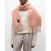 Double Reversible Pink Wool Scarf