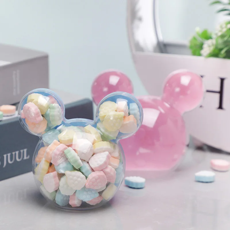 Disney Mickey Mouse Birthday Decoration Candy Box for Baby Shower Kids Favor Mickey Plastic Candy Box children's Birthday Gifts