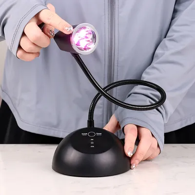 Portable Desktop Sensor Focused Beam USB Rechargeable Nail Lamp Cordless Mini Battery 18W UV LED