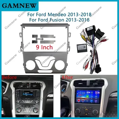 Car Frame Fascia Adapter Canbus Box Decoder Android Radio Dash Fitting Panel Kit For Ford Mondeo