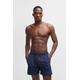 Badeshorts BOSS "Dolphin", Herren, Gr. XL, N-Gr, blau (navy 413), Microfaser, Polyester, unifarben mit Farbeinsatz, sportlich, Badehosen, mit seitlichem Kontraststreifen