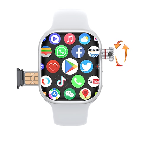 iMosi S9 Smartwatch 2.06 Zoll 4G LTE Mobiltelefon Smartwatch 4G Schrittzähler Anruf Erinnerung Herzfrequenzmesser Frauen Männer GPS Freisprechanrufe Wasserdicht IP 67 41mm Uhrengehäuse Image