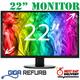 Dell 22" LCD TFT PC Movie Gaming CCTV VGA Monitor