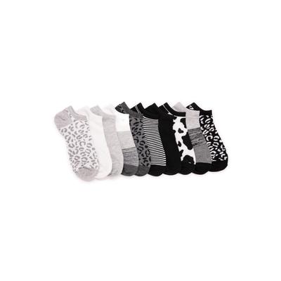 Plus Size Women's Women'S 10 Pack Low Cut Socks by MUK LUKS in Black White (Size ONESZ)