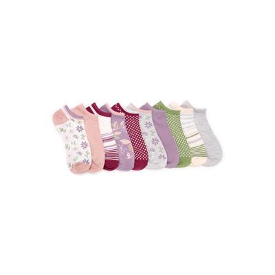 Plus Size Women's Women'S 10 Pack Low Cut Socks by MUK LUKS in Floral (Size ONESZ)