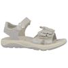 Sandale LURCHI "Farfalla", Kinder, Gr. 29, silber (silberfarben), Lederimitat, Glitzer, glänzend, festlich, Schuhe, Klettschuh, mit Strasssteinen, Größenschablone zum Download
