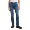 Straight-Jeans MARC O'POLO "aus Bio-Baumwolle-Mix", Damen, Gr. 27, Länge 32, blau (authentic mid blau wash), Obermaterial: 90% Baumwolle, 9% Polyester, 1% Elasthan, unifarben, casual, gerade normal, Jeans