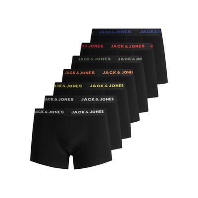 Trunk JACK & JONES JUNIOR "JACBASIC TRUNKS 7 PACK NOOS JNR", Baby, Gr. 128, schwarz, Jersey, Obermaterial: 95% Baumwolle