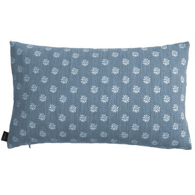 Dekokissen PAD "EDEL", blau, B:50cm L:30cm, Obermaterial: 64% Baumwolle, 18% Polyacryl, 12% Polyester, 4% Wolle, 2% Viskose, Dekokissen_Sitzkissen_Kissenhüllen, Made in Europe, Kissenhülle ohne Füllung, 1 Stück
