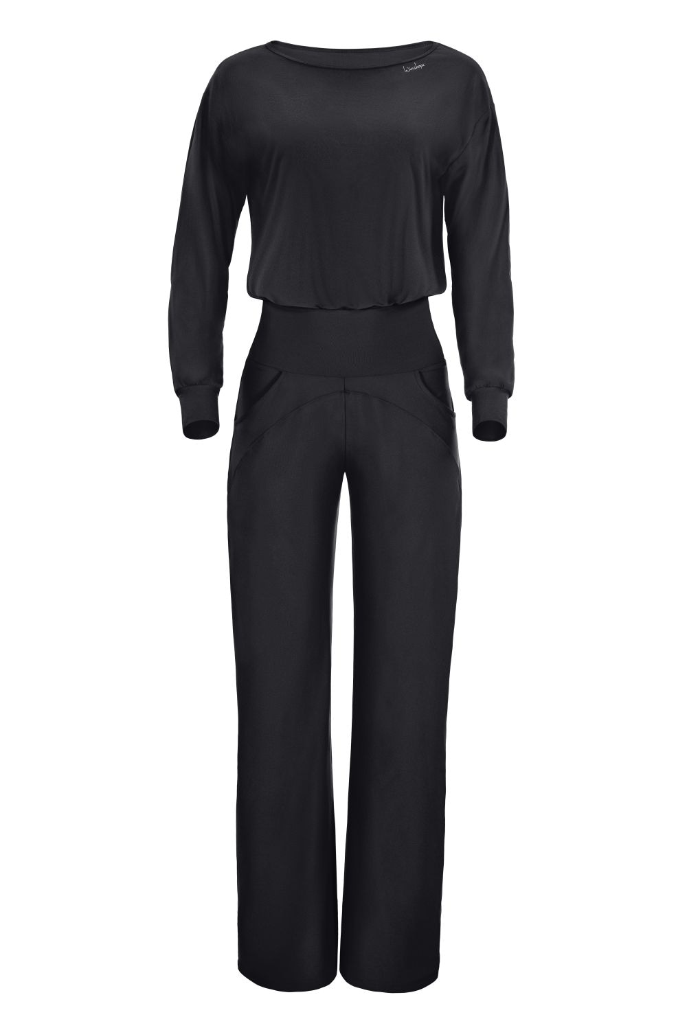 Jumpsuit WINSHAPE "JS101LSC", Damen, Gr. XL, schwarz, 85% Polyester, 15% Elasthan, Rundhals, Overalls, Functional Comfort Image