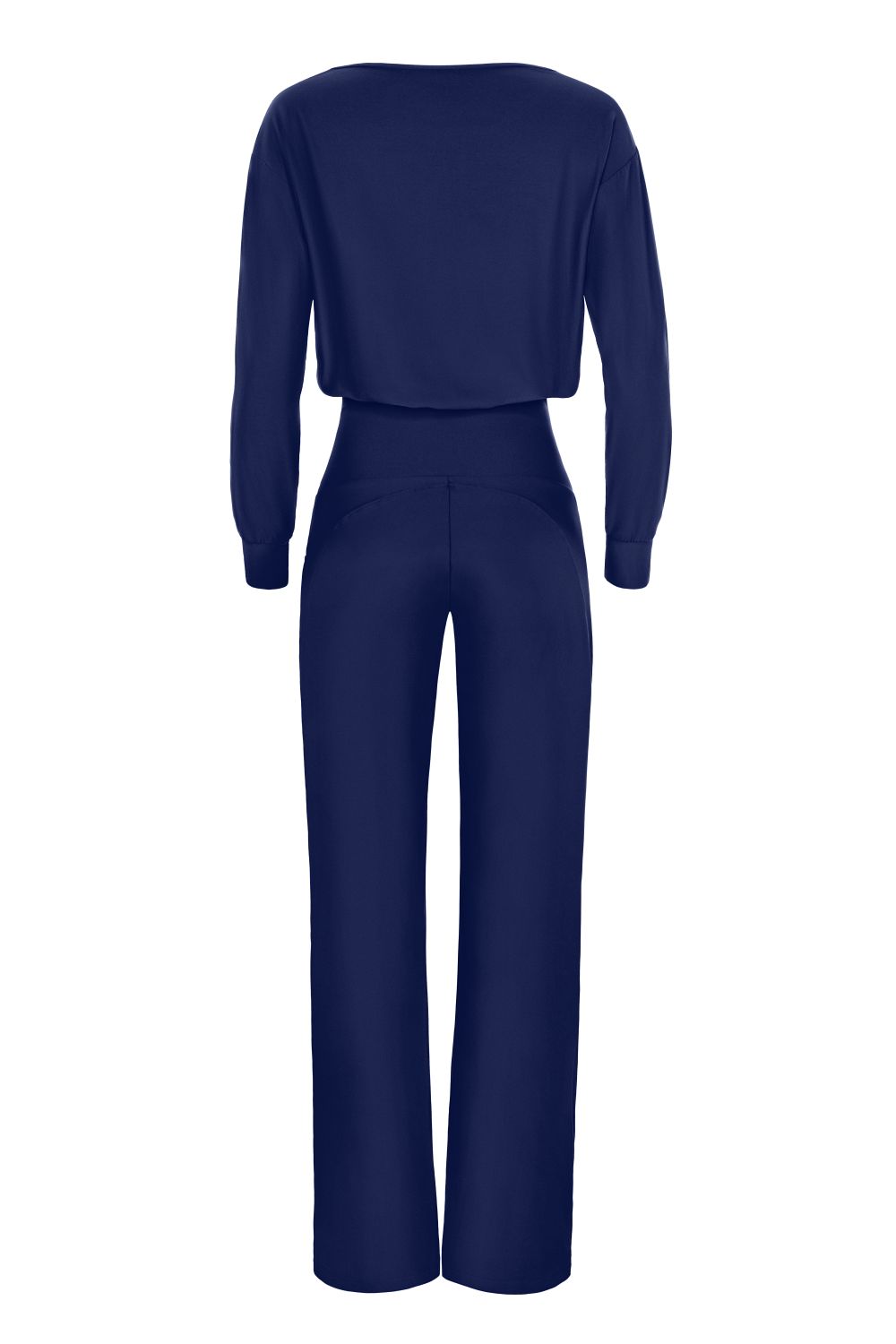 Jumpsuit WINSHAPE "JS101LSC", Damen, Gr. L, Normalgrößen, blau (dunkelblau), 85% Polyester, 15% Elasthan, Rundhals, Overalls Jumpsuit, Functional Comfort
