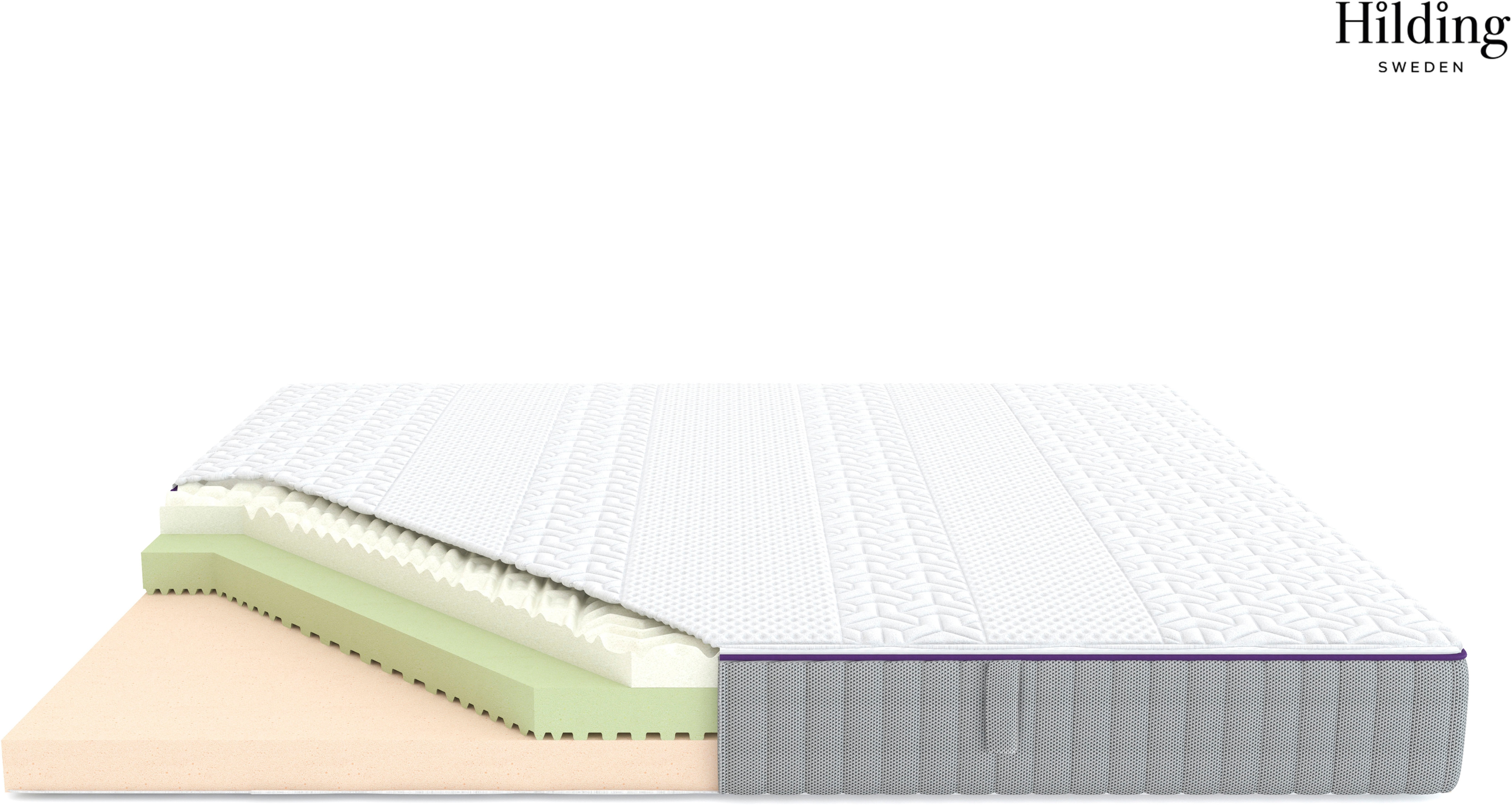 Visco-Matratze HILDING SWEDEN "Hej Visco-Matratze, 7 Zonen Premiumqualität", weiß, B:160cm H:20cm L:200cm, Bezug (oben): 72% Polyester, 27% Viskose, 1% Elasthan. Bezug (unten): 100% Polyester. Steppfüllung (unten): 100% Polyester, Matratzen, 90x200...