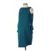 Taylor for A Pea in the Pod Casual Dress - Sheath Boatneck Sleeveless: Teal Dresses - Women's Size X-Small Maternity