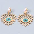 Anthropologie Jewelry | Anthropologie Eyes Protection Crystal Lucky Earrings | Color: Yellow | Size: Os