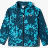 Columbia Shirts & Tops | Columbia Printed Fleece Sweater Girls Size Large 14/16 | Color: Blue/Green | Size: 14g