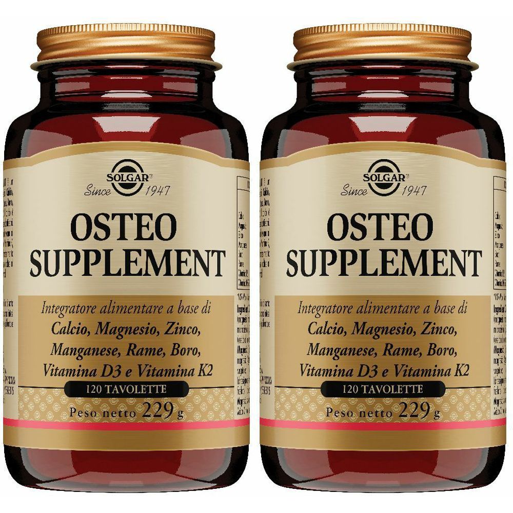 SOLGAR® Osteo Supplement Set da 2 2x207,5 g Compresse masticabili