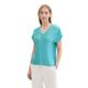 Blusenshirt TOM TAILOR Gr. XL, meadow teal Damen Shirts V-Shirts mit V-Ausschnitt