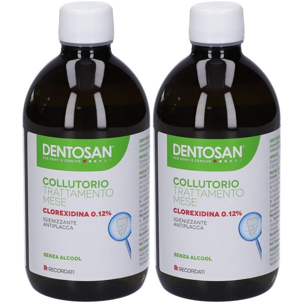 Dentosan Colluttorio Trattamento Mese Clorexidina 0,12% 2x500 ml Collu