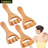 1 pz rulli di massaggio in legno massaggiatore a rullo per il collo massaggiatore a rullo con punto