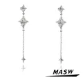 Masw Original Design hübschen Schmuck Senior Sense hochwertige Kupfer glas zarte Stern Ohrringe für
