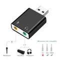 Scheda audio USB 7.1 USB esterno a jack Adattatore per cuffie da 3,5 mm Scheda audio per microfono audio stereo per PC Computer portatile