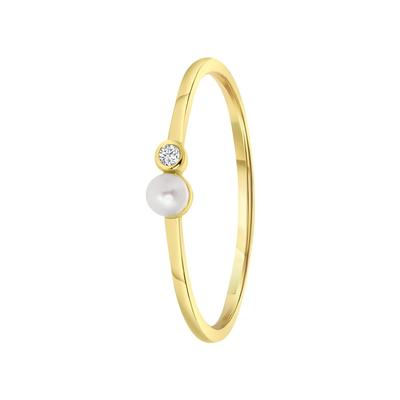 Lucardi Ringe 925 Silber - goldfarbig 52mm Damen Image