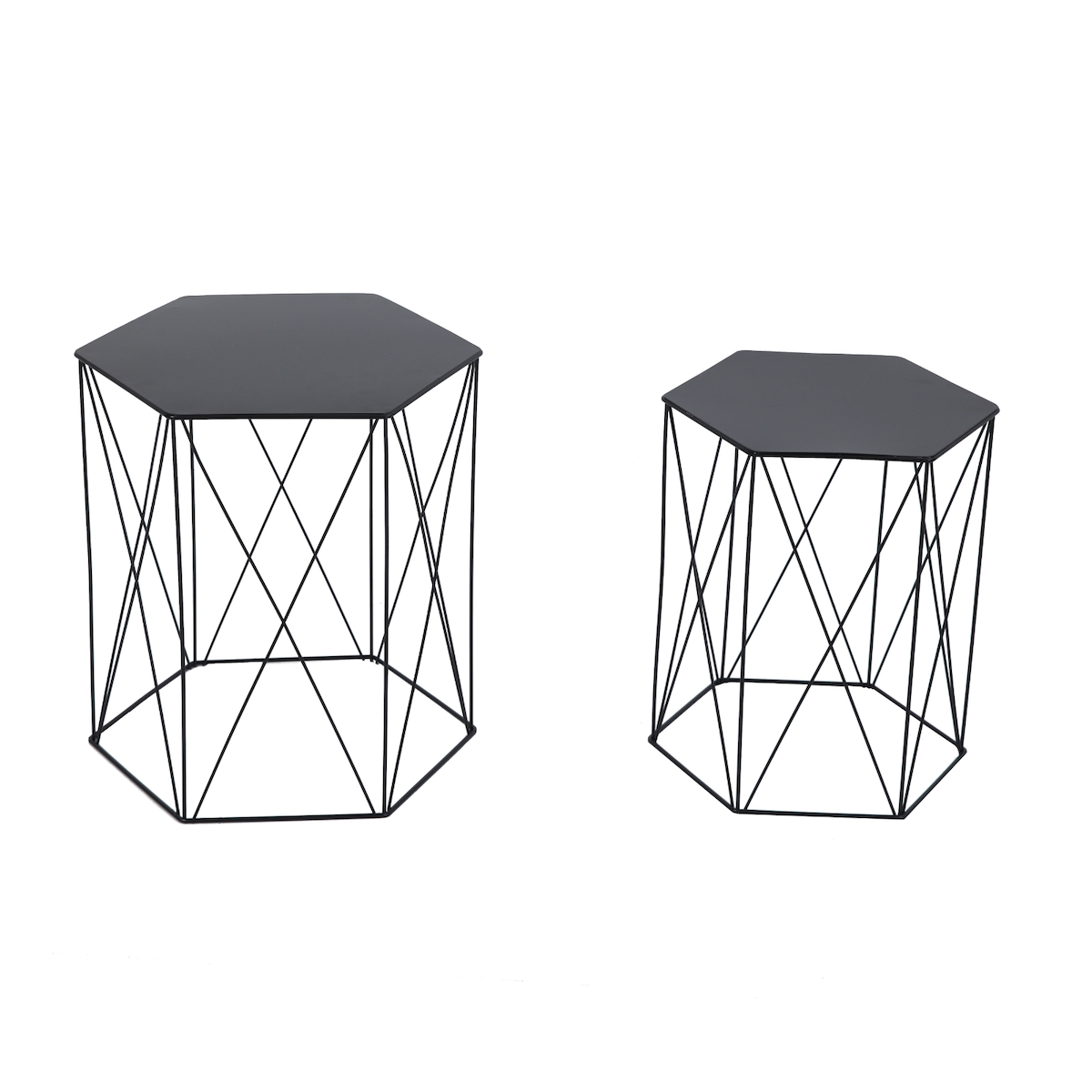 SVITA HARPA 2er Set Beistelltisch Schwarz Image