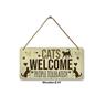 1pc Composite Board Pet Wooden Sign, Art Wooden Cat Sign Decoration, Indoor Cat Pet Wooden Sign