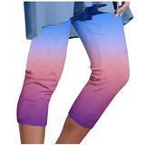 Capri Leggings for Womens Slim Legging Yoga Pants Sports Elastic Cropped Pants Women s Workout Compression Leggings