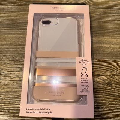 Kate Spade Cell Phones & Accessories | Kate Spade Stripes Cell Phone Case. Size 8/7/6. Nwt. | Color: Cream/Gold | Size: Iphone 8/7/6