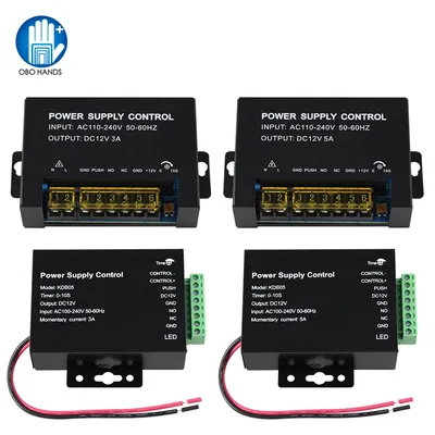 DC 12V Access Control Power Supply Switch 5A 3A Output AC110V-240V Input Power Source Supplier