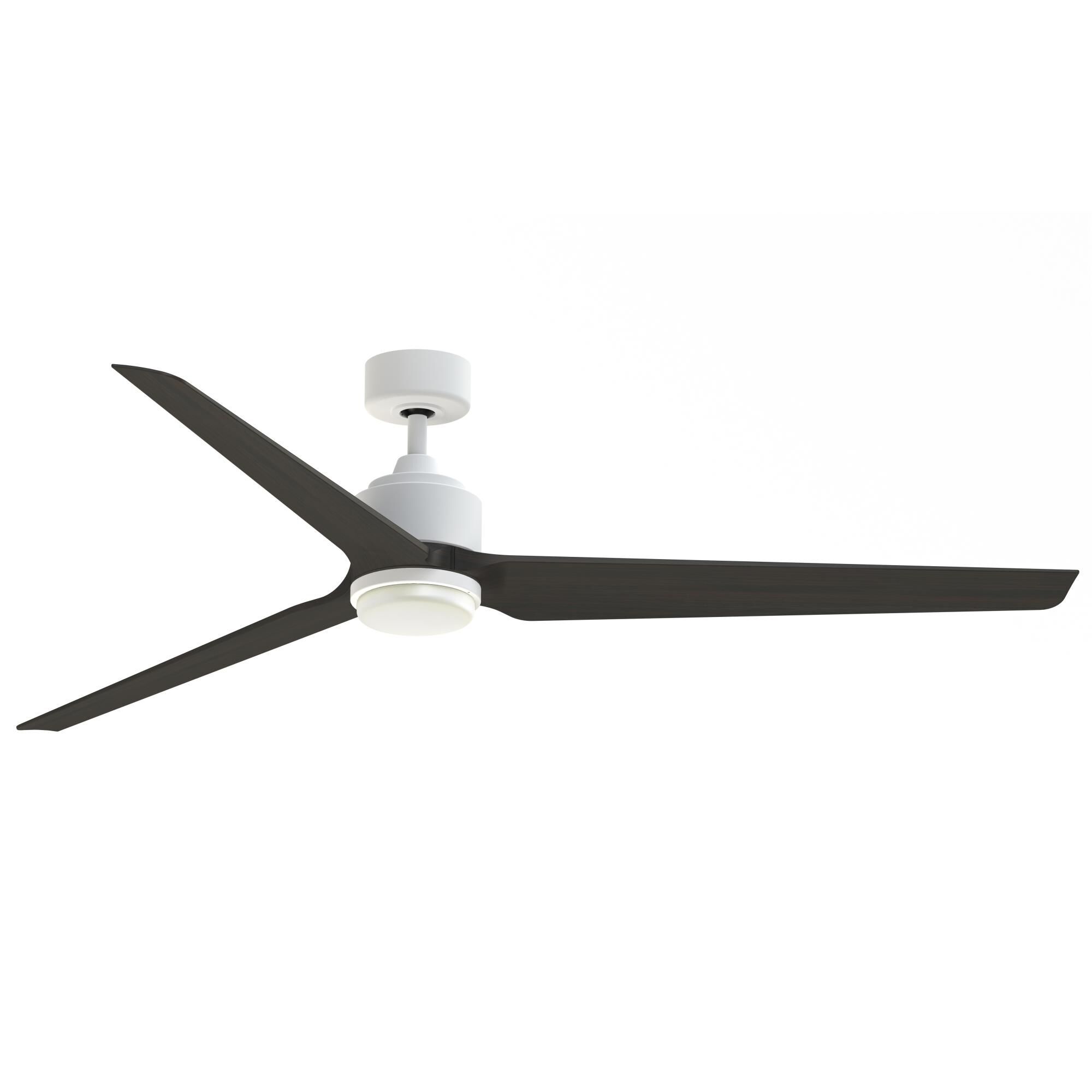 Fanimation Triaire Custom 72 Inch Ceiling Fan with Light Kit - FPD8515MWW-72DWAW-LK