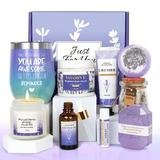 Gifts for Women Lavender JMS2 Care Package for Women Lavender Spa Gifts Set Self Care Gift for Women Gift Baskets for Women Her Friend Sister Mom Wife 11 PCS Lavender Gift Basket Ideas