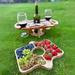 Rack Disassembly Folding Mini Wooden Picnic Table Fruit Table Wine Outdoor Furniture Desk Picnic Convenient