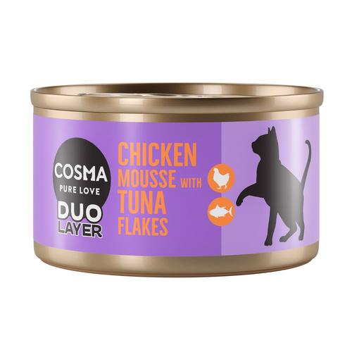6x70g Chicken Mousse with Tuna Flakes Cosma DUO Layer Wet Cat Food