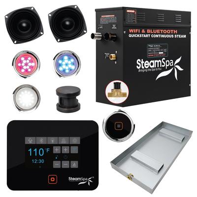 SteamSpa Black Series Bluetooth 9kW QuickStart Steam Bath Generator