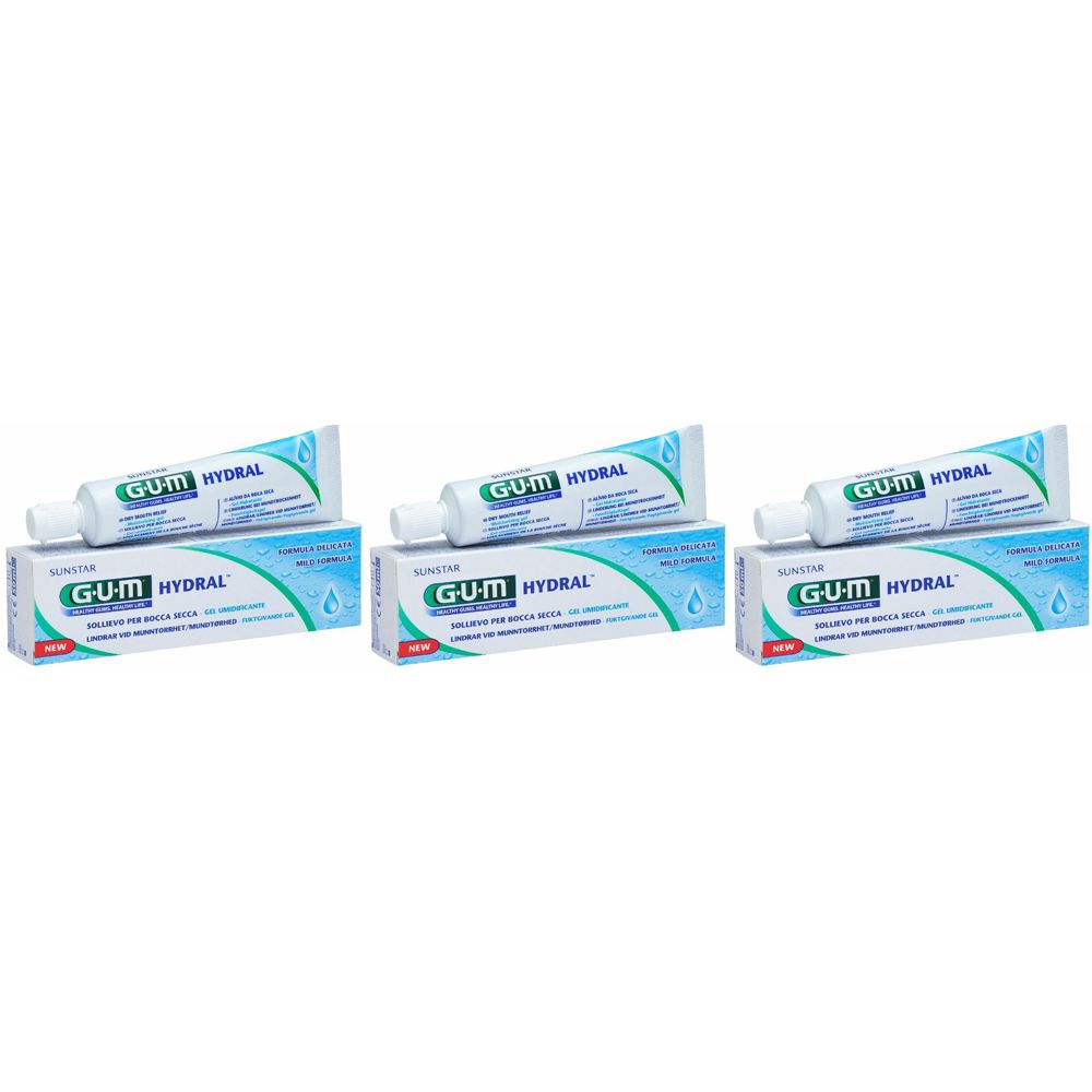 GUM® HYDRAL® Dentifricio 3x75 ml