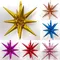 3/5 Stück 22 Zoll 4D siamesische Explosion Sternballons für Weihnachten Hochzeit Party Supplies Wassertropfen Starburst Kegel Folienballon