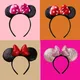 Süße Kinder Haarschmuck für Mädchen Minnie Maus Ohren Stirnbänder Weihnachten Kinder Pailletten