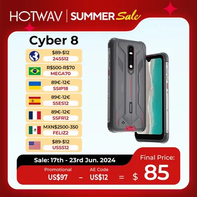 Hotwav Cyber 8 globale Version Handy 4GB 64GB wasserdicht 8280mAh 16MP Kamera 6 3 Zoll NFC Android