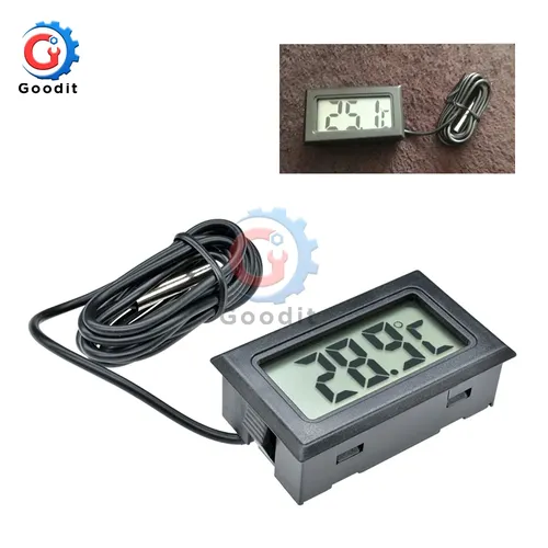 Mini LCD Digital Thermometer -50 ~ 110 ℃ Kühlschrank Kühlschrank Thermometer Indoor Outdoor Sonde 1m